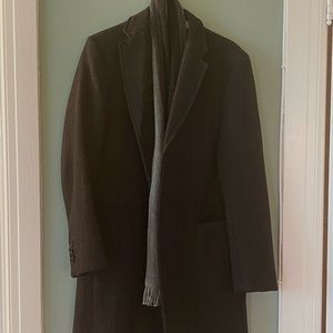 Mens Wool Winter Trench Coat